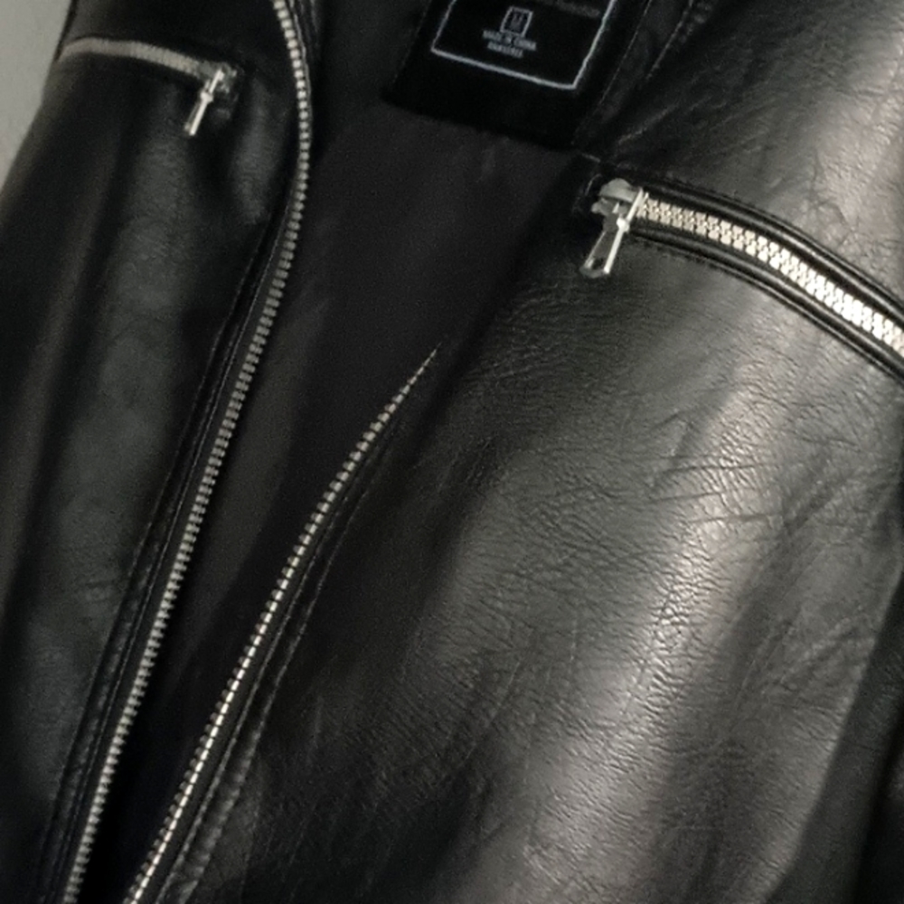 Black leather jacket